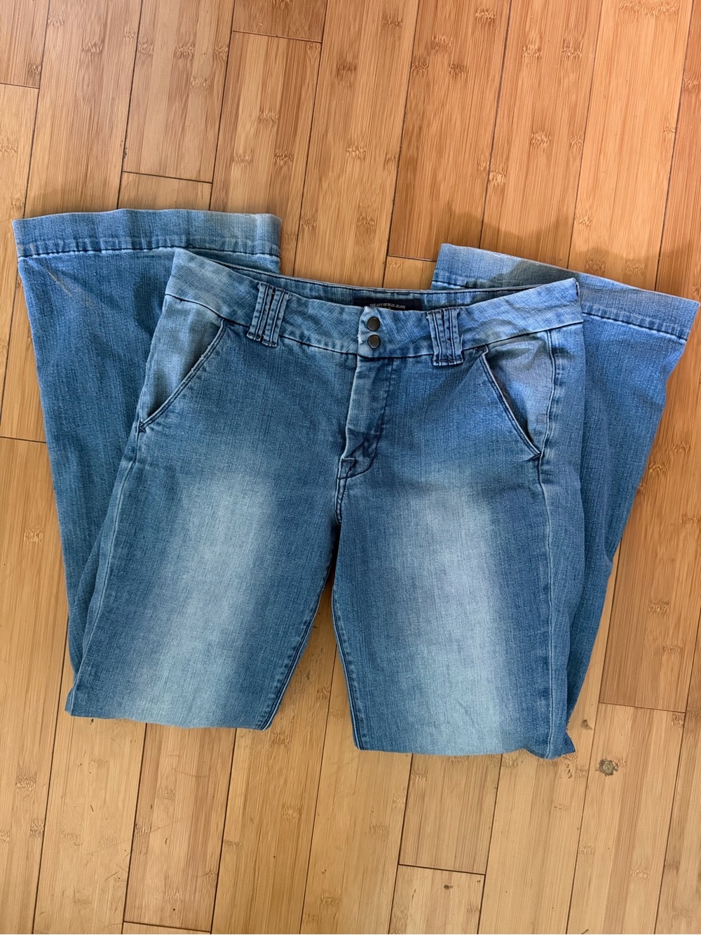 Lucky Brand Jeans Women’s 10/30 Y2K Flare Bell Bottom Low Rise Faded Denim
